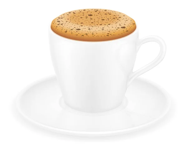 Tazza Caffè Stock Vettoriale Illustrazione Isolato Sfondo Bianco — Vettoriale Stock