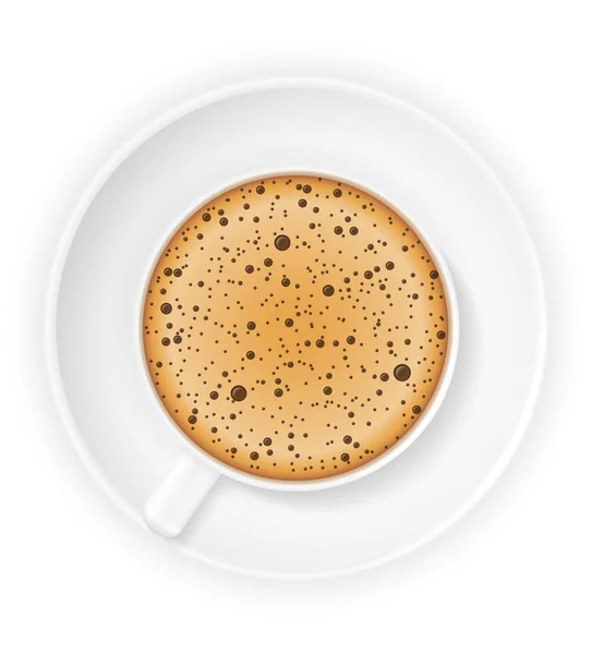 Csésze Kávé Stock Vektor Illusztráció Elszigetelt Fehér Background — Stock Vector