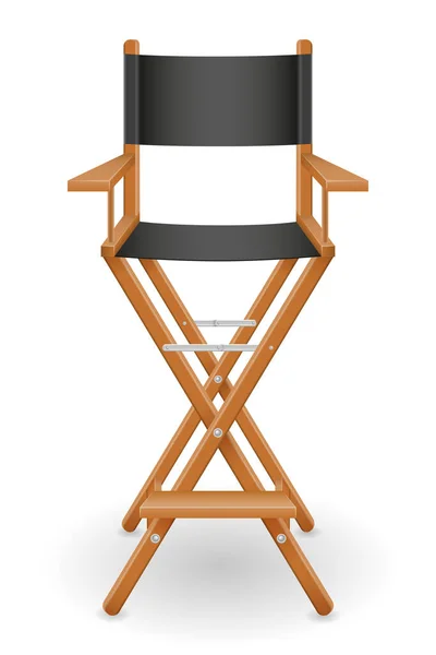 Diretor Cinema Cadeira Estoque Vetor Ilustração Isolado Fundo Branco — Vetor de Stock