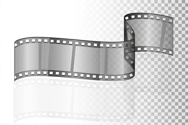 孤立在白色背景上的电影院电影透明股票矢量图 — 图库矢量图片