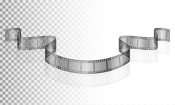 Film Cinéma Illustration Vectorielle Papier Transparent Isolé Sur Fond Blanc — Image vectorielle