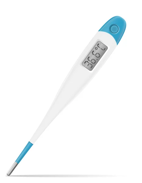 Elektronische Medische Thermometer Voorraad Vectorillustratie Geïsoleerd Witte Achtergrond — Stockvector