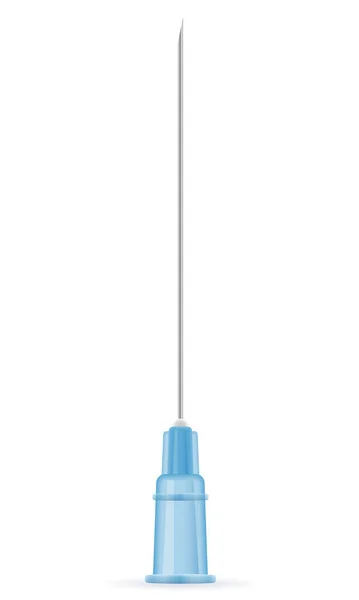 Medical Needle Syringe Injection Stock Vector Illustration Isolated White Background — Stock Vector