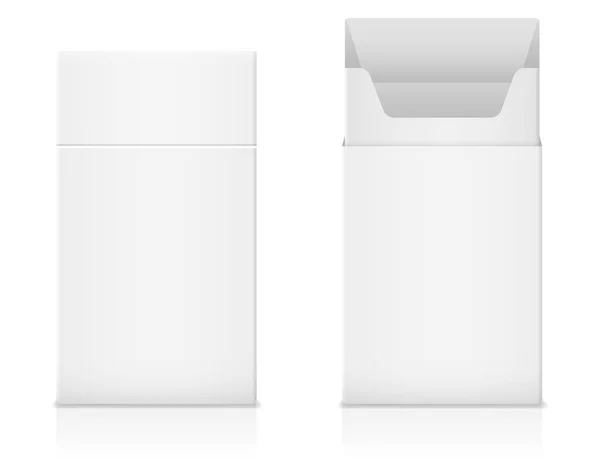 Šablona Prázdné Prázdný Balík Cigaret Vektorové Ilustrace Izolované Bílém Pozadí — Stockový vektor