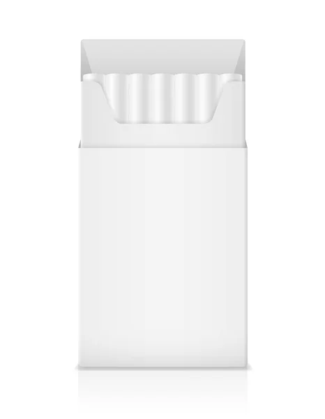 白いフィルター株式ベクトル イラスト背景に分離されたタバコのテンプレート パック — ストックベクタ