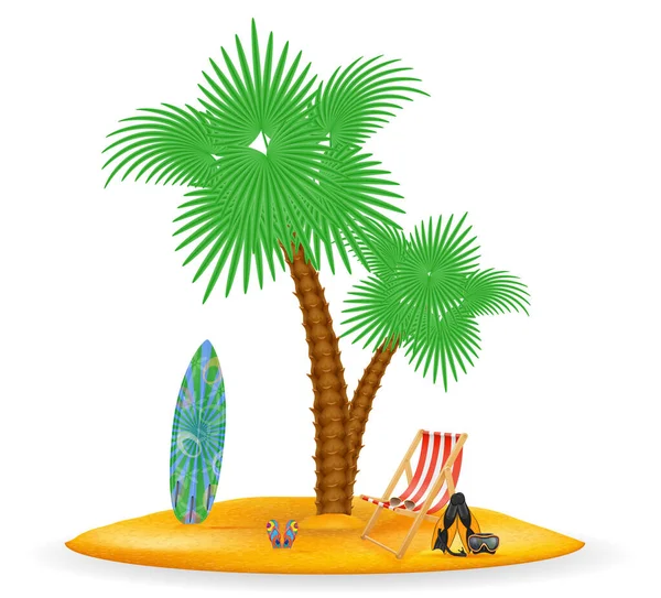 Palmiye Ağacı Beyaz Arka Plan Üzerinde Izole Dinlenme Hisse Senedi — Stok Vektör