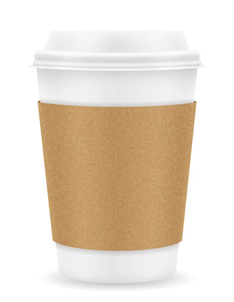 Κύπελλο Χαρτί Για Καφέ Εικονογράφηση Διάνυσμα Απόθεμα Απομονώνονται Λευκό Φόντο — Διανυσματικό Αρχείο
