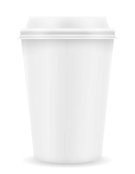 Tazza Carta Caffè Stock Vettoriale Illustrazione Isolato Sfondo Bianco — Vettoriale Stock