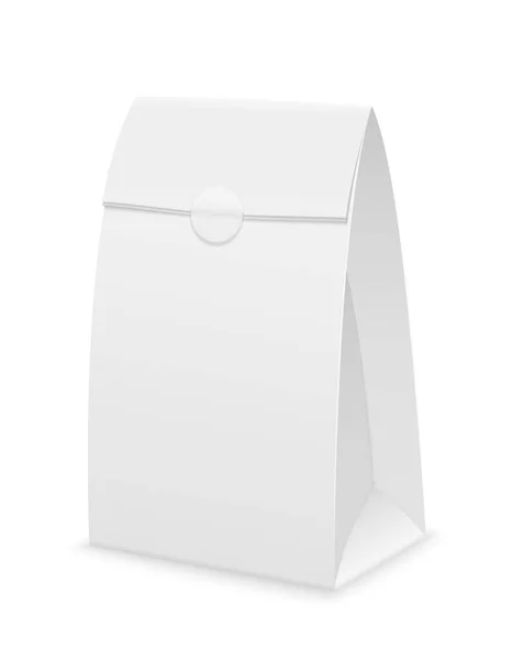 Papier Blanc Emballage Illustration Vectorielle Isolée Sur Fond Blanc — Image vectorielle