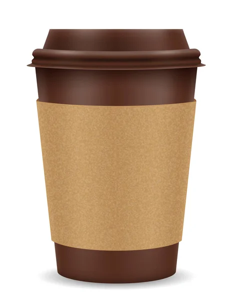 白い背景で隔離のコーヒー株式ベクトル図の紙コップ — ストックベクタ