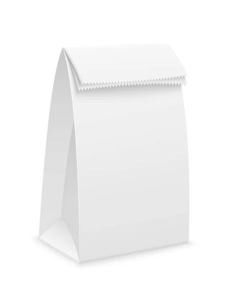 White Paper Packaging Stock Vector Illustration Isolated White Background — Stock Vector