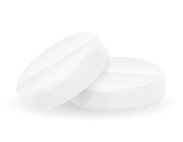 Pastillas Médicas Tabletas Para Tratamiento Enfermedades Stock Vector Ilustración Aislado — Vector de stock