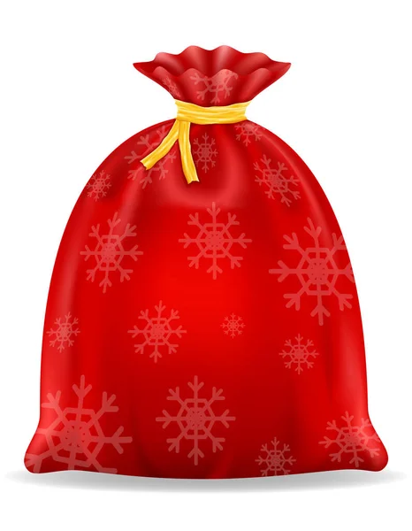 クリスマス サンタ クロース バッグ株式ベクトル イラスト白背景に分離 — ストックベクタ