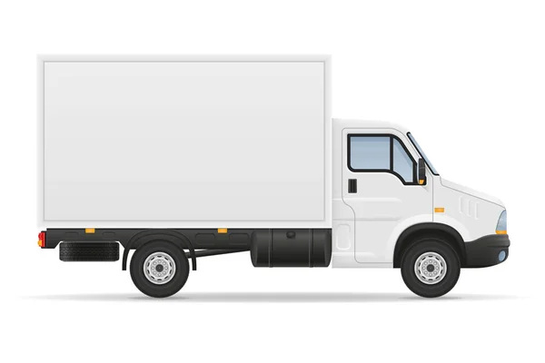 Camión Pequeño Camión Furgoneta Para Transporte Mercancías Carga Vector Ilustración — Archivo Imágenes Vectoriales