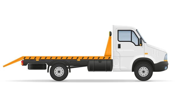 小型卡车货车运输汽车股票矢量图在白色背景下隔离 — 图库矢量图片
