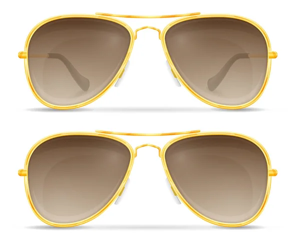 Sluneční Brýle Pro Muže Kovové Rámy Skladem Vektorové Ilustrace Izolované — Stockový vektor