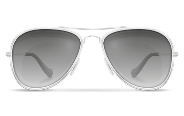 Sonnenbrille Für Männer Metallrahmen Aktienvektorabbildung Isoliert Auf Weißem Hintergrund — Stockvektor