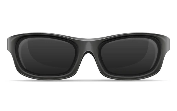 Óculos Sol Para Homens Quadros Plástico Ilustração Vetorial Estoque Isolado — Vetor de Stock