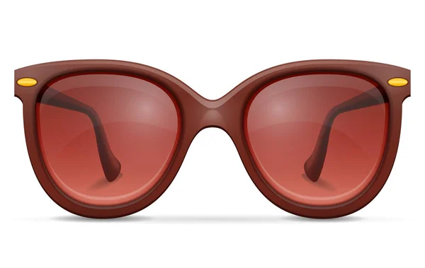 Solglasögon För Kvinnor Plast Ramar Lager Vektorillustration Isolerade Vit Bakgrund — Stock vektor