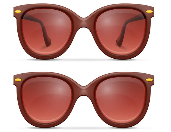 Solglasögon För Kvinnor Plast Ramar Lager Vektorillustration Isolerade Vit Bakgrund — Stock vektor