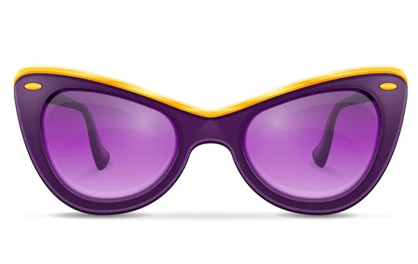 Sonnenbrille Für Frauen Kunststoffrahmen Aktienvektorabbildung Isoliert Auf Weißem Hintergrund — Stockvektor