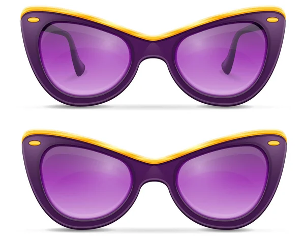 Óculos Sol Para Mulheres Quadros Plástico Ilustração Vetor Estoque —  Vetores de Stock