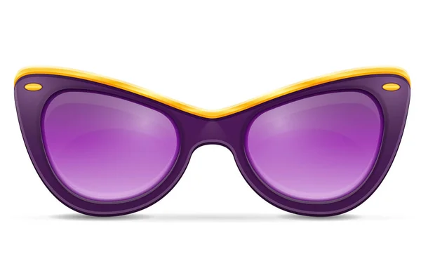Óculos Sol Para Mulheres Quadros Plástico Ilustração Vetorial Estoque Isolado — Vetor de Stock