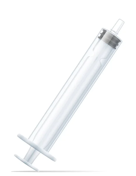 Medizinische Spritze Mit Ampulle Für Injektionsstockvektordarstellung Isoliert Auf Weißem Hintergrund — Stockvektor