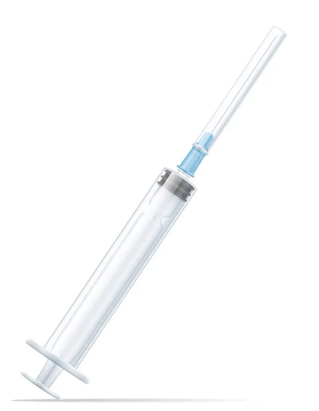 白い背景で隔離の射出株式ベクトル図の医療注射器 — ストックベクタ