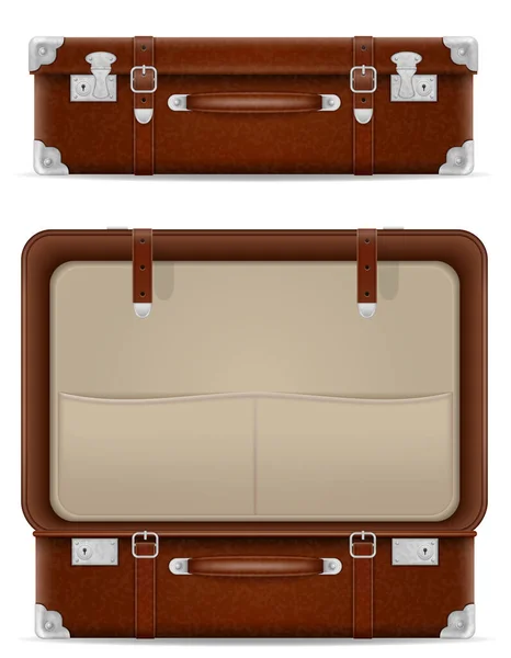 Utazási Bőröndök Stock Vektor Illusztráció Elszigetelt Fehér Background — Stock Vector