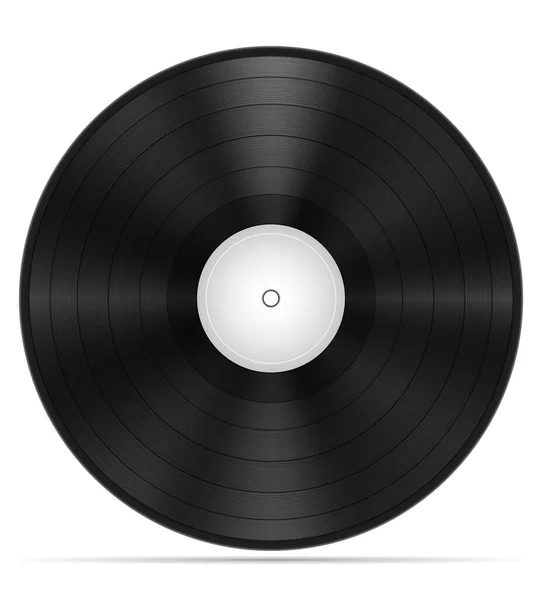 Retro Vinyl Disk Akcií Vektorové Ilustrace Izolované Bílém Pozadí — Stockový vektor
