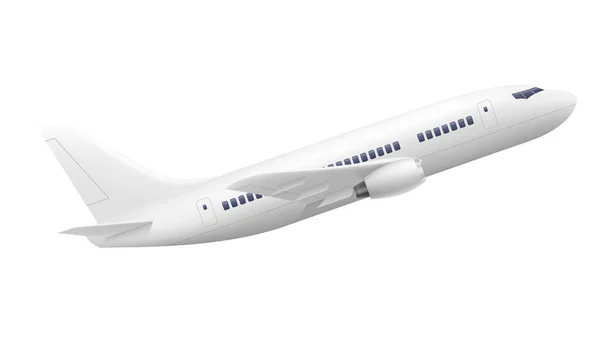 Illustration Vectorielle Stock Avion Passagers Isolé Sur Fond Blanc — Image vectorielle