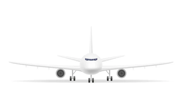 Passenger Airplane Stock Vector Illustration Isolated White Background — Stock Vector