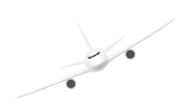 Passenger Airplane Stock Vector Illustration Isolated White Background — Stock Vector