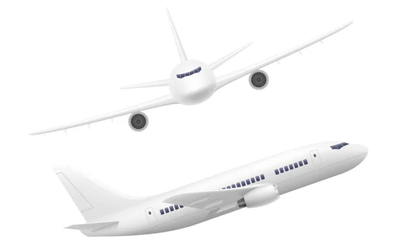 白い背景に分離された旅客飛行機株式ベクトル図 — ストックベクタ
