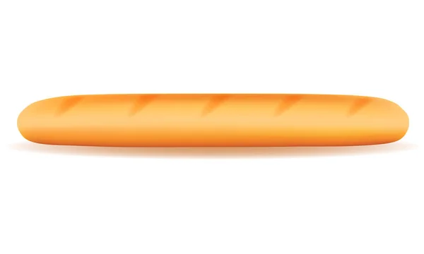 白い背景に分離された新鮮な鮮明なパン バゲット パン株式ベクトル図 — ストックベクタ