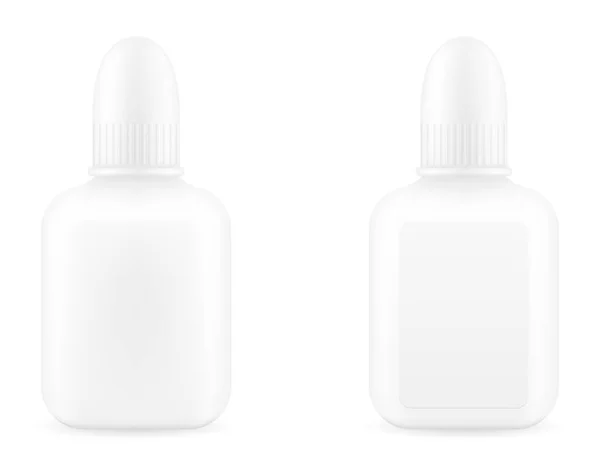 Tetes Medis Dalam Botol Plastik Untuk Pengobatan Penyakit Sudut Kosong - Stok Vektor
