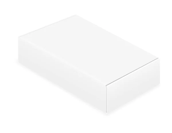 Κενό Χάρτινο Κουτί Συσκευασία Κενό Πρότυπο Για Την Απεικόνιση Διάνυσμα — Διανυσματικό Αρχείο