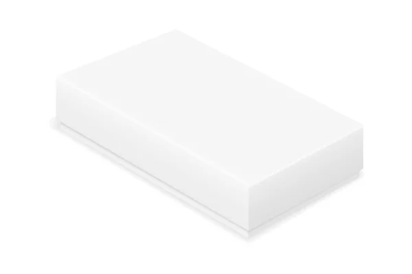 Caja Cartón Vacía Embalaje Plantilla Blanco Para Ilustración Del Vector — Vector de stock