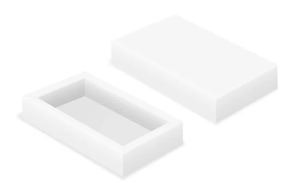 Töm Pappkartong Förpackning Tom Mall För Design Stock Vektor Illustration — Stock vektor