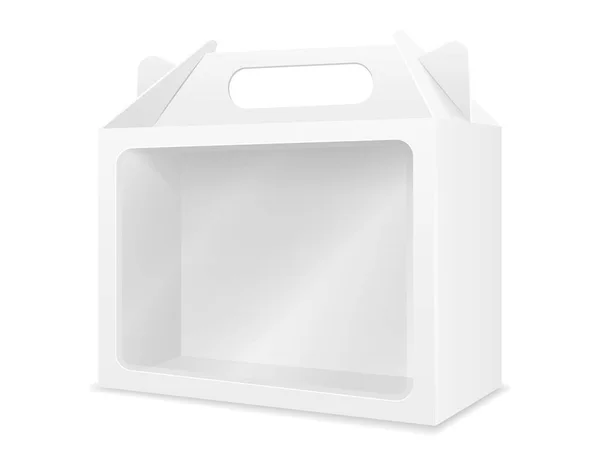 Пустой Картонной Коробки Упаковки Пустой Шаблон Дизайна Векторной Иллюстрации Запаса — стоковый вектор