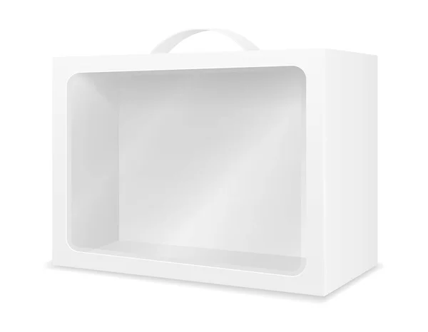 Modelo Vazio Embalagem Caixa Cartão Para Ilustração Vetor Estoque Projeto — Vetor de Stock