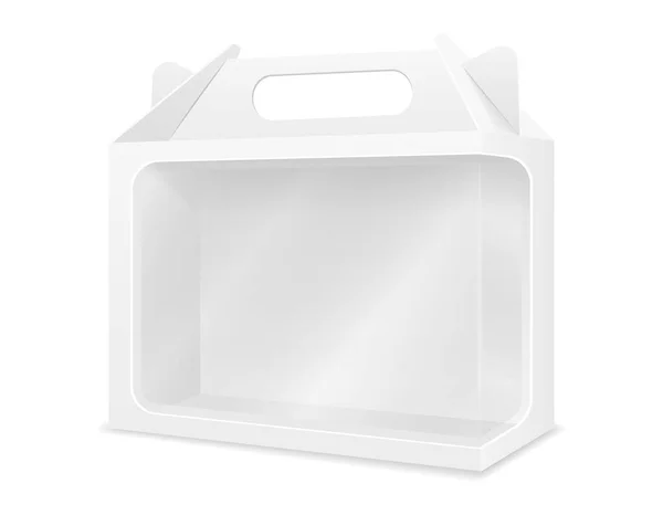 Boîte Carton Vide Emballage Gabarit Vierge Pour Conception Illustration Vectorielle — Image vectorielle