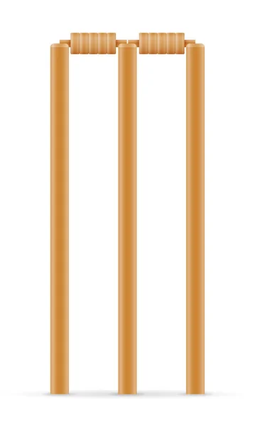 Kriketová Brána Pro Sport Herní Vektorový Vektor Ilustrace Izolovaný Bílém — Stockový vektor