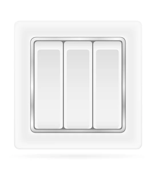 Elektrischer Schalter Für Indoor Elektrizitätsverdrahtung Vektor Illustration Isoliert Auf Weißem — Stockvektor