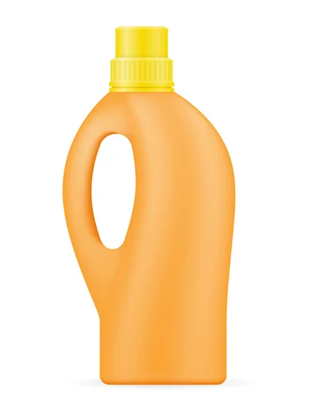 Productos Limpieza Del Hogar Una Botella Plástico Plantilla Vacía Blanco — Vector de stock