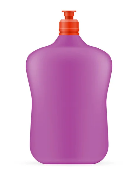 Produkty Czyszczenia Gospodarstw Domowych Butelce Plastikowy Białym Tle Puste Pusty — Wektor stockowy