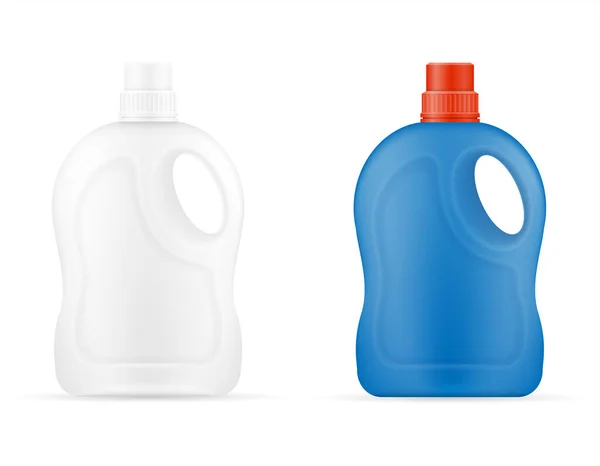 Бытовые Чистящие Средства Пластиковой Бутылке Пустой Шаблон Пустой Векторной Иллюстрации — стоковый вектор