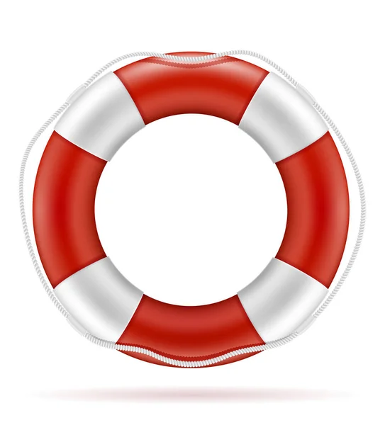Marine Lifebuoy Water Safety Stock Vector Illustration Isolated White Background — Stock Vector