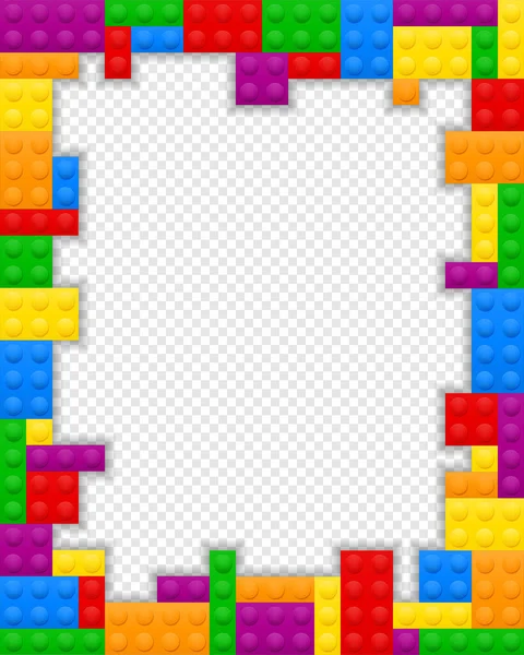 Multicolor Plastic Constructor Children Educational Games Illustration Vectorielle Stock Isolée — Image vectorielle